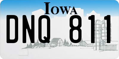 IA license plate DNQ811