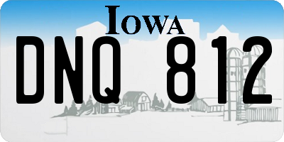 IA license plate DNQ812