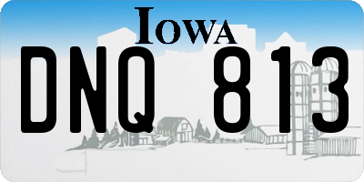 IA license plate DNQ813