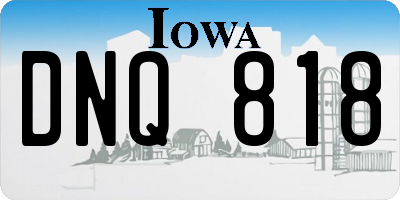 IA license plate DNQ818