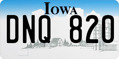 IA license plate DNQ820