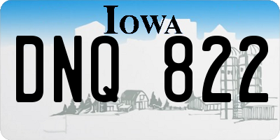 IA license plate DNQ822
