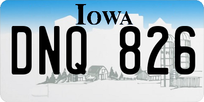 IA license plate DNQ826