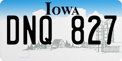 IA license plate DNQ827