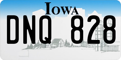 IA license plate DNQ828