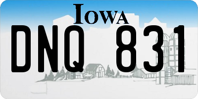 IA license plate DNQ831