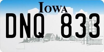 IA license plate DNQ833