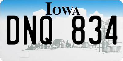 IA license plate DNQ834