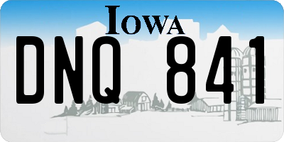 IA license plate DNQ841