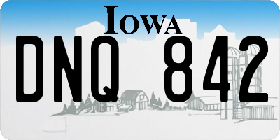 IA license plate DNQ842
