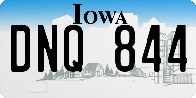 IA license plate DNQ844