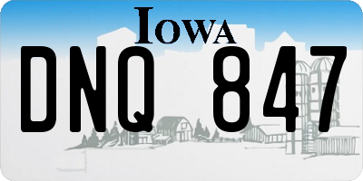 IA license plate DNQ847
