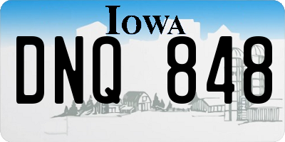 IA license plate DNQ848