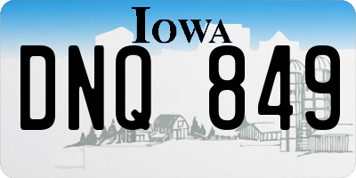 IA license plate DNQ849