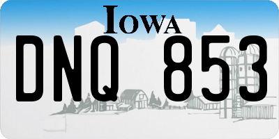 IA license plate DNQ853