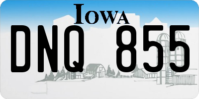 IA license plate DNQ855