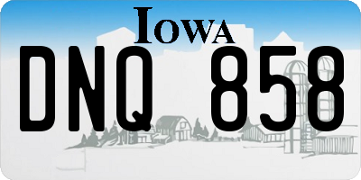 IA license plate DNQ858