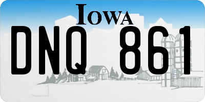 IA license plate DNQ861