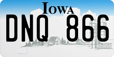 IA license plate DNQ866