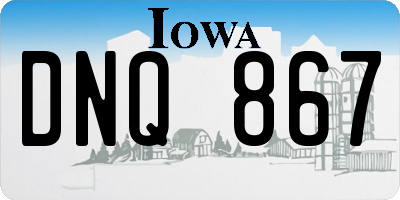 IA license plate DNQ867
