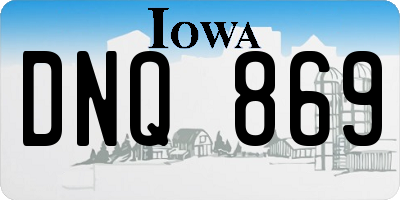 IA license plate DNQ869