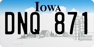 IA license plate DNQ871