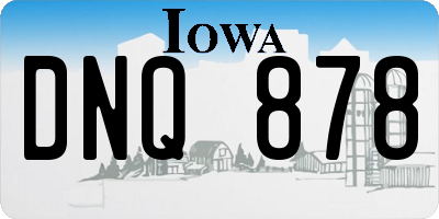 IA license plate DNQ878
