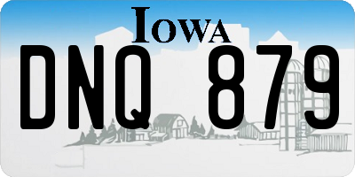 IA license plate DNQ879