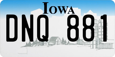 IA license plate DNQ881
