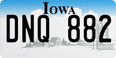 IA license plate DNQ882