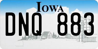 IA license plate DNQ883