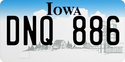 IA license plate DNQ886