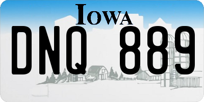 IA license plate DNQ889