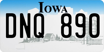 IA license plate DNQ890
