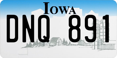 IA license plate DNQ891
