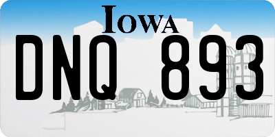 IA license plate DNQ893