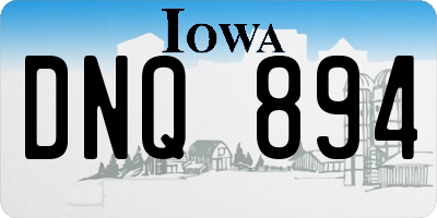 IA license plate DNQ894