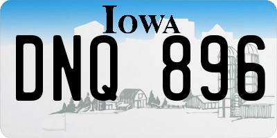 IA license plate DNQ896