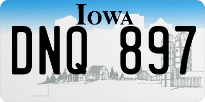 IA license plate DNQ897