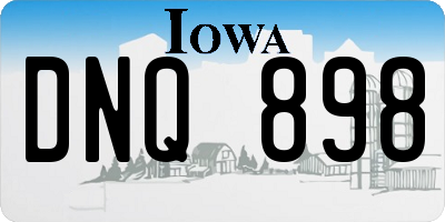 IA license plate DNQ898