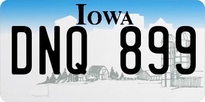 IA license plate DNQ899