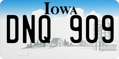 IA license plate DNQ909