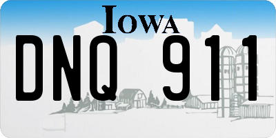 IA license plate DNQ911
