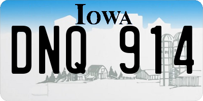 IA license plate DNQ914