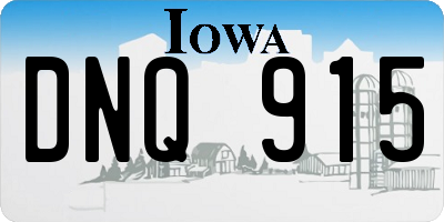 IA license plate DNQ915