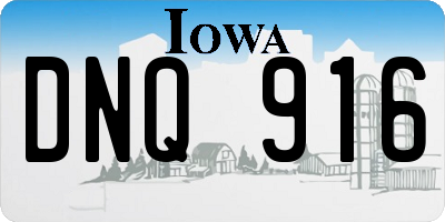 IA license plate DNQ916
