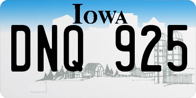 IA license plate DNQ925