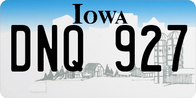 IA license plate DNQ927