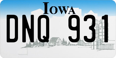 IA license plate DNQ931