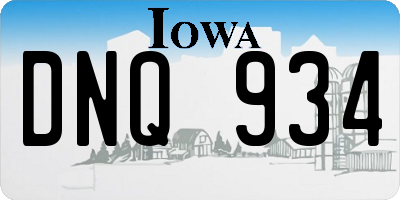 IA license plate DNQ934
